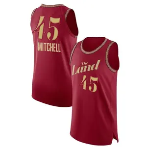 Cleveland Cavaliers Authentic Donovan Mitchell Wine 2023/24 City Edition Jersey - Youth