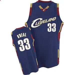 Cleveland Cavaliers Authentic Navy Blue Shaquille O'Neal Throwback Jersey - Men's