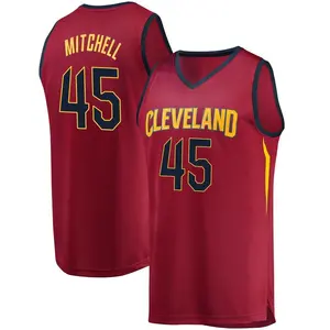 Cleveland Cavaliers Fast Break Donovan Mitchell Wine Jersey - Iconic Edition - Men's