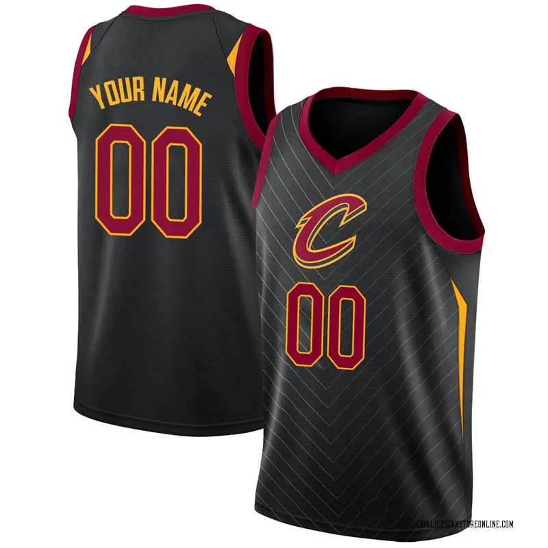 Cleveland Cavaliers Swingman Black Custom Jersey - Statement Edition ...