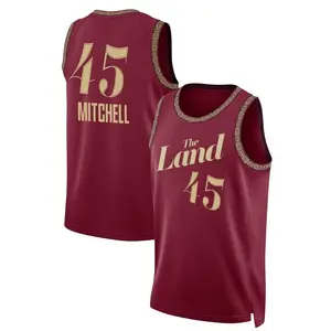 Cleveland Cavaliers Swingman Donovan Mitchell Wine 2023/24 City Edition Jersey - Men's