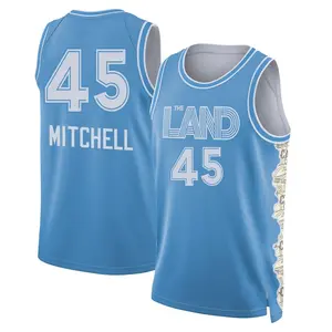 Cleveland Cavaliers Swingman Light Blue Donovan Mitchell 2024/25 City Edition Jersey - Men's