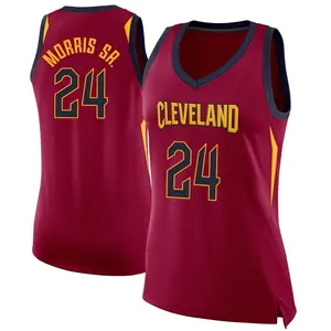 Cleveland Cavaliers Swingman Marcus Morris Sr. Maroon Jersey - Icon Edition - Women's